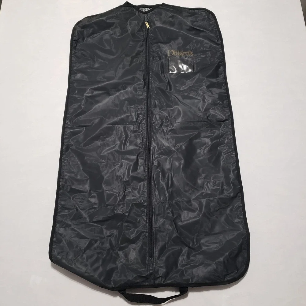 Vintage Dillard's Garment Bag Black Zipper Closure Dust Cover Travel Storage EUC